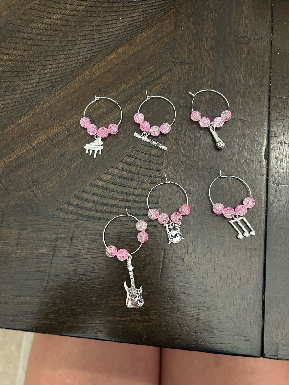 Music lovers wine glass charms. Set of 6